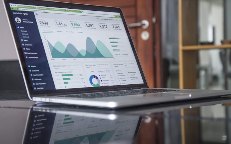 Business analytics dashboard