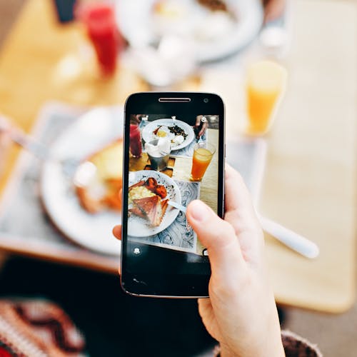Phone with social media notifications